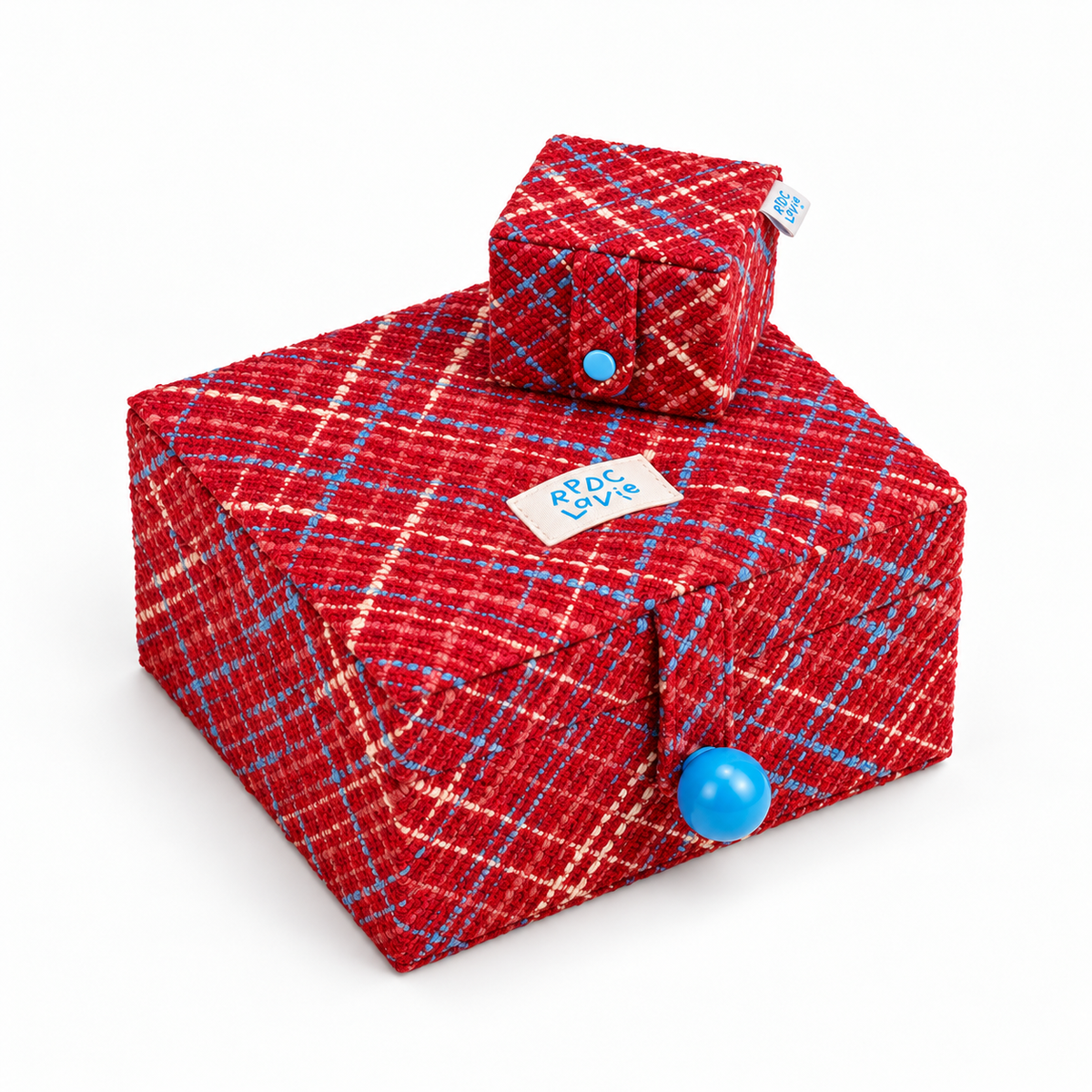 Luxe Tweed Jewelry Box Set with Mini Travel Case & Mirror