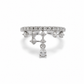 White Zircon Minimal Ring