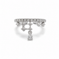 White Zircon Minimal Ring