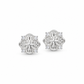 Vintage Floral Cross Stud Earrings