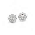Vintage Floral Cross Stud Earrings