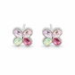 Pastel Bloom Multicolor Floral Stud Earrings