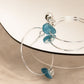 Blue Stone Minimal Earrings