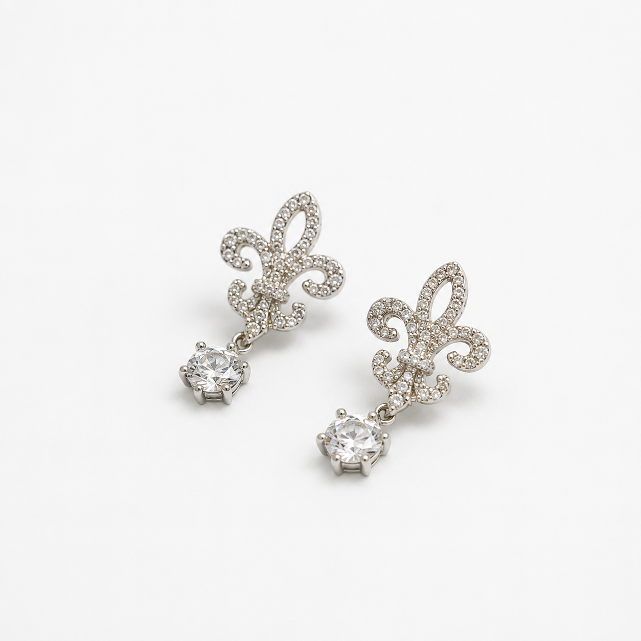 White Flower Earrings