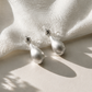 Silver Drop Brushed Earrings
