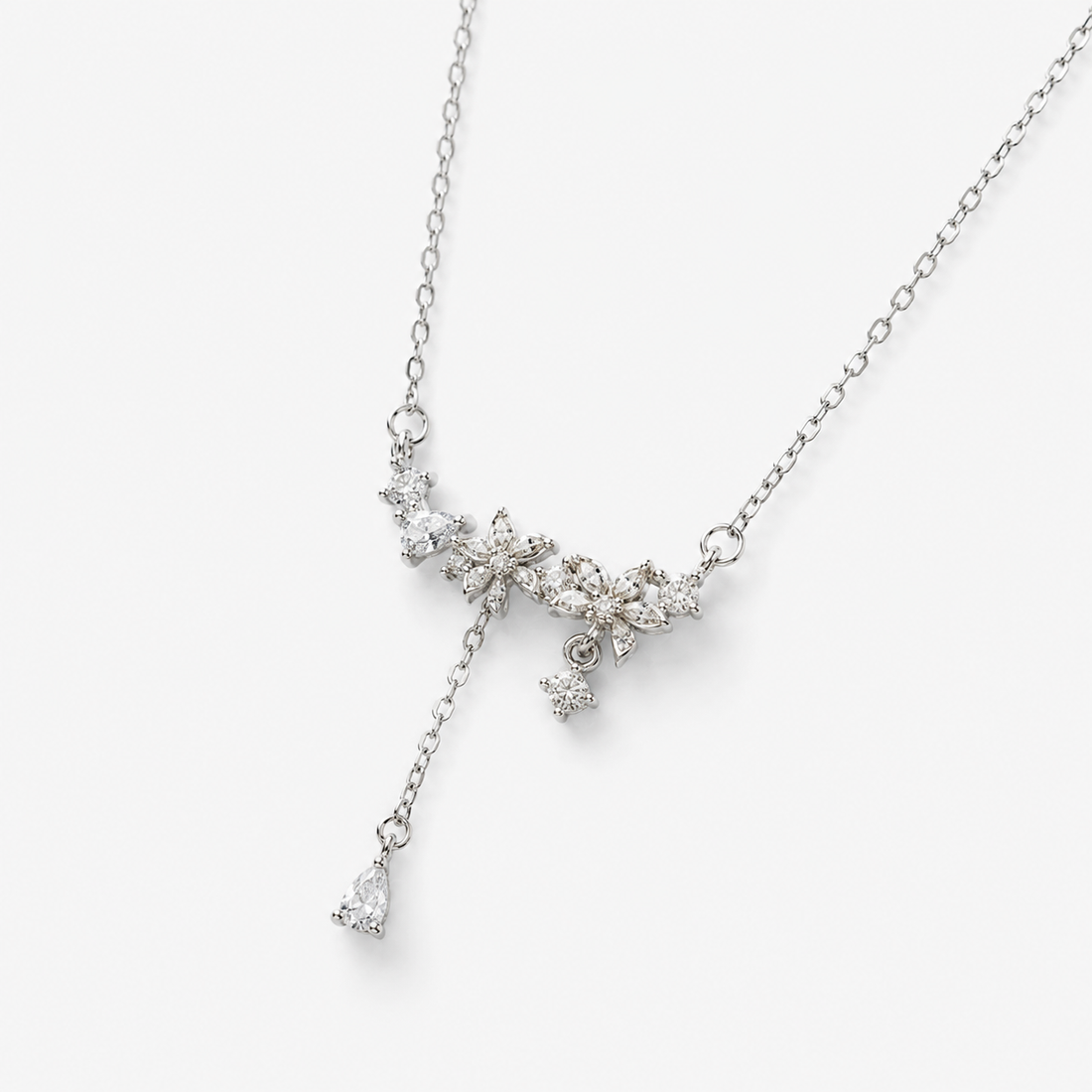 White Lace Chain Necklace
