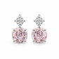 Blush Pink Cushion Sparkle Drop Earrings