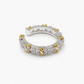 Light Yellow Cross Ring Silver-Tone