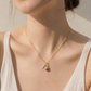 Brushed Pine Cone Cross Necklace