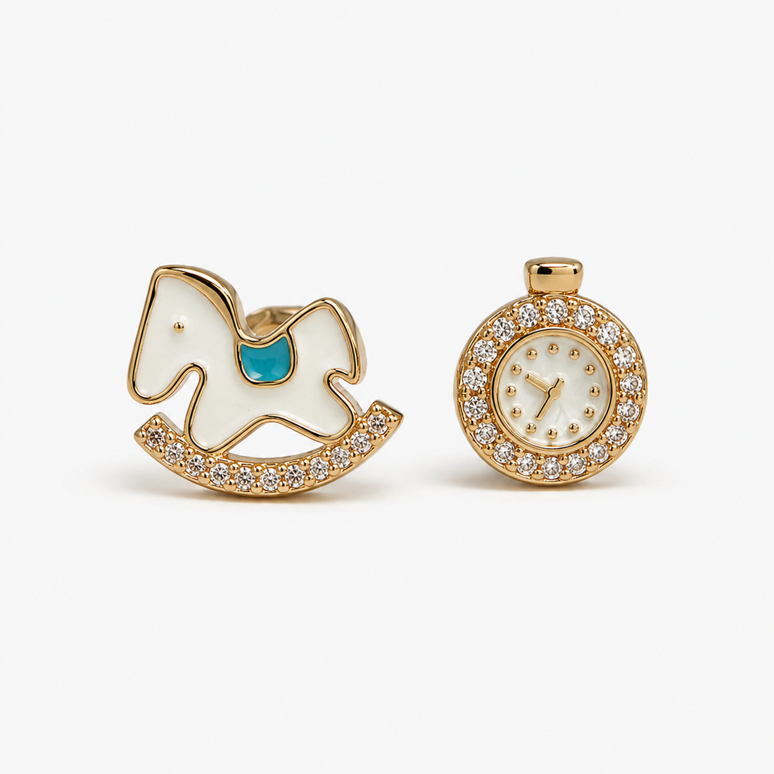 Gold-Tone Zircon Earrings