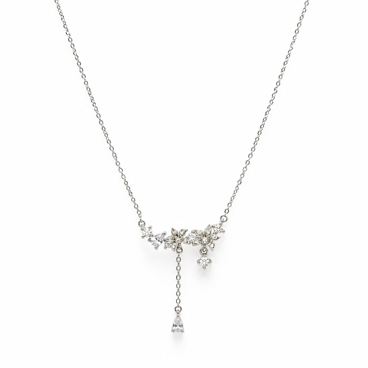 White Lace Chain Necklace