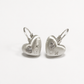 White Heart Vintage Earrings