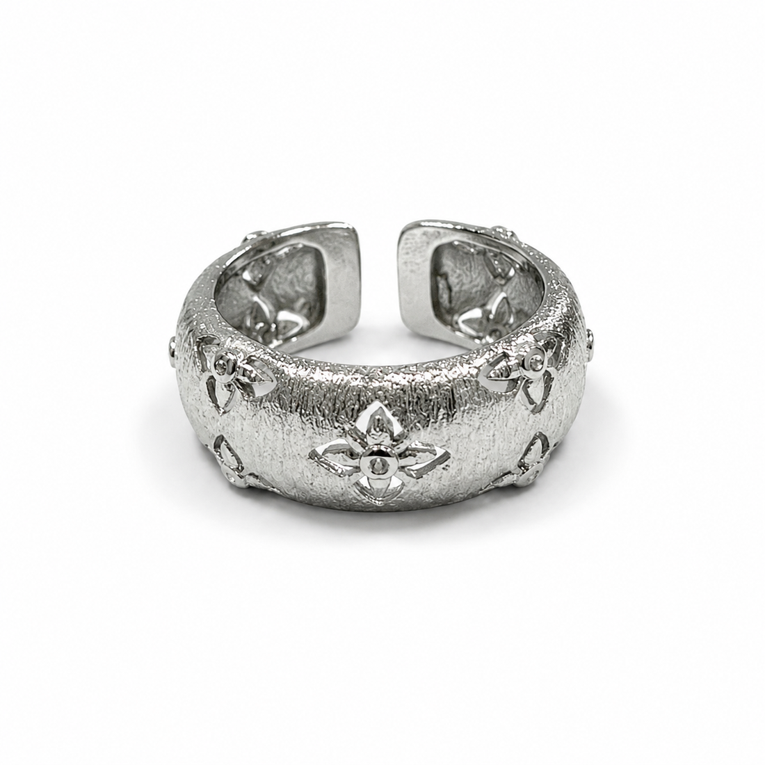 Gold-Tone Clover Ring