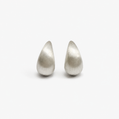 Silver Drop Brushed Earrings