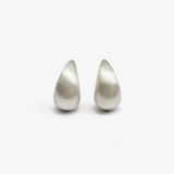 Silver Drop Brushed Earrings