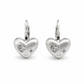 White Heart Vintage Earrings
