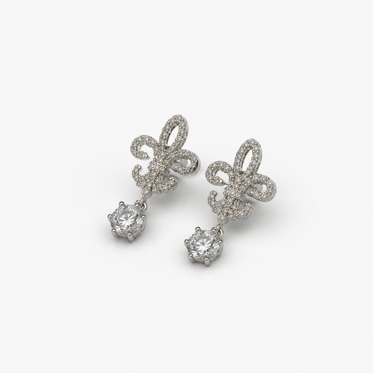 White Flower Earrings