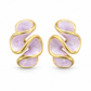 Lilac Swirl Gold-Tone Stud Earrings
