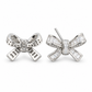 Golden Ribbon Bow Stud Earrings