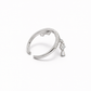 White Zircon Minimal Ring