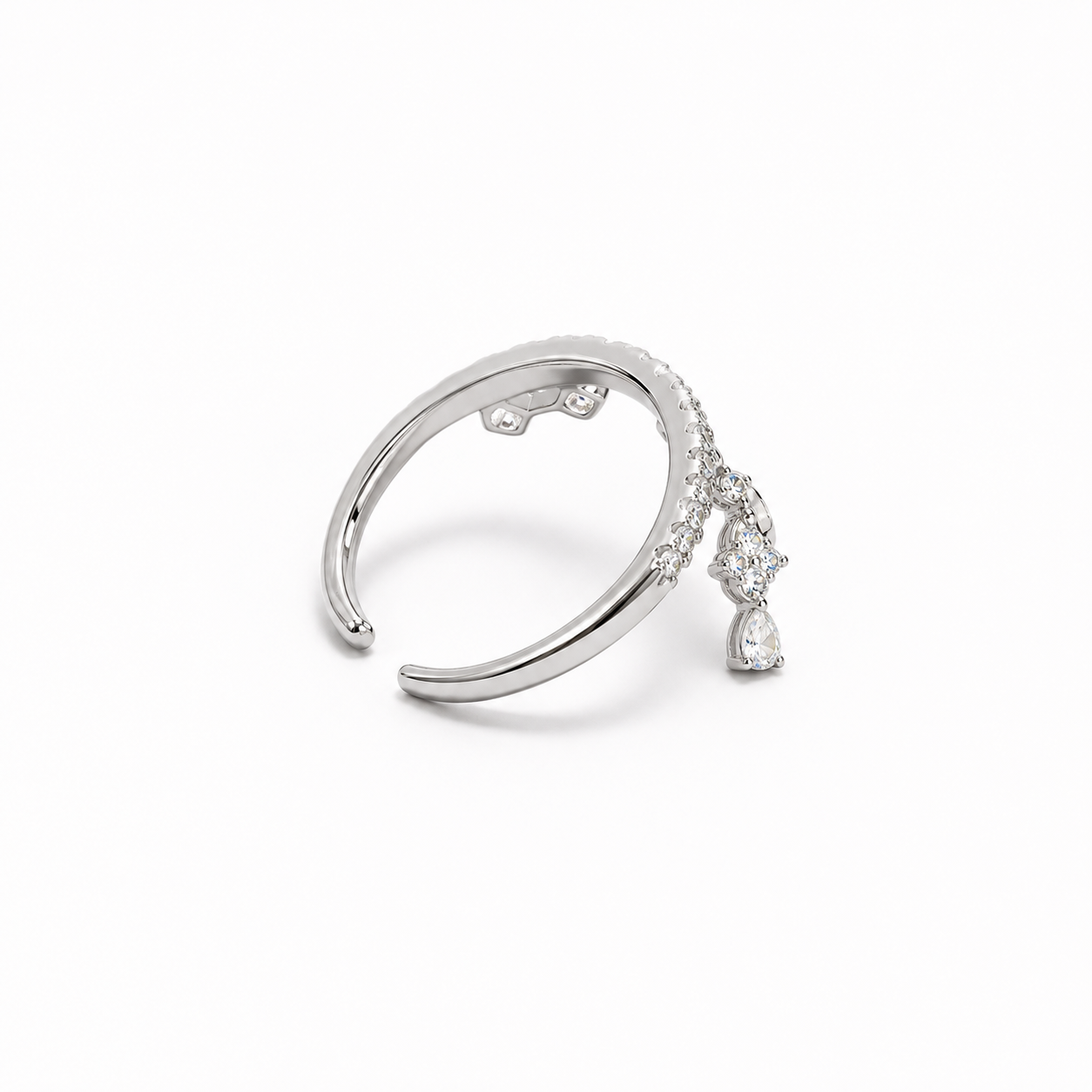 White Zircon Minimal Ring