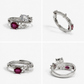 Silver-Tone Flash Zircon Ring