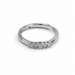 Silver-Tone Zircon Ring