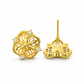 Golden Star Filigree Floral Stud Earrings