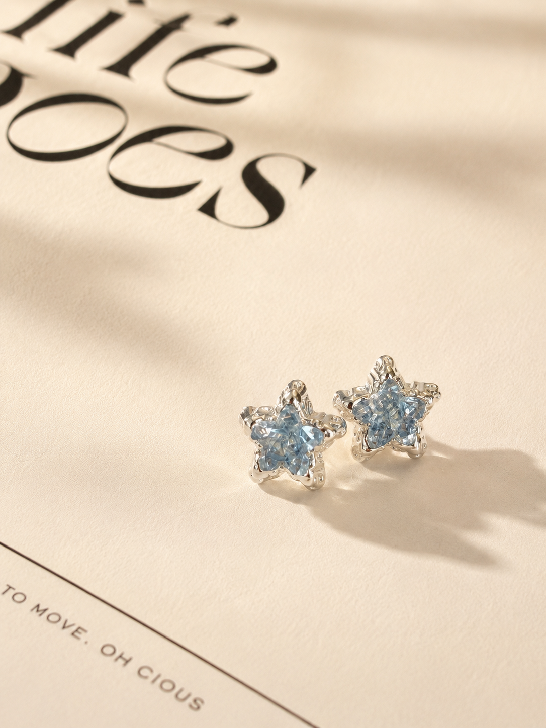 Glass Crystal Star Earrings