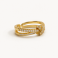 White Mother-Of-Pearl Enamel Ring