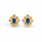 Blue Zircon Enamel Earrings
