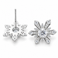 Silver Snowflake Sparkle Stud Earrings