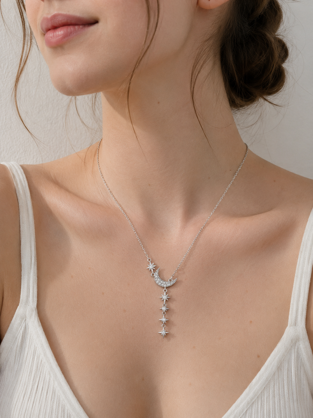 White Lace Chain Necklace