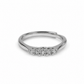 Silver-Tone Zircon Ring
