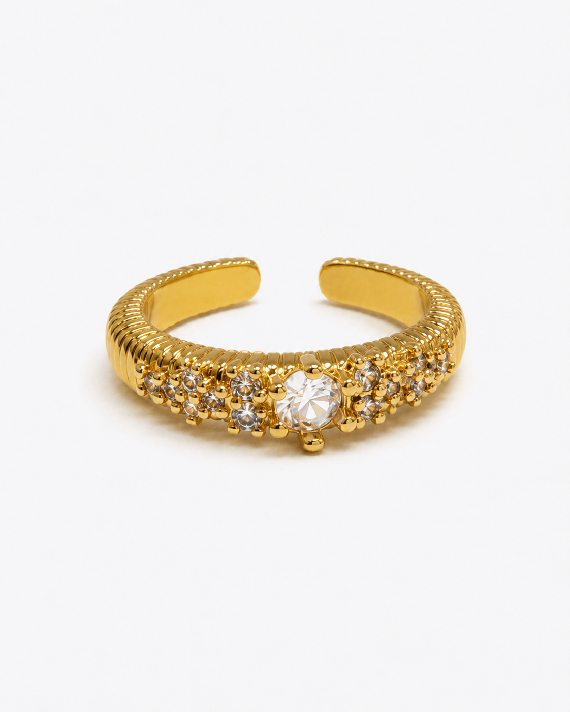 Gold-Tone Gypsophila Ring