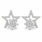 Silver Starlight Sunburst Stud Earrings