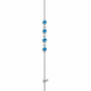 Sky Blue Sparkle Gold-Plated Adjustable Bracelet