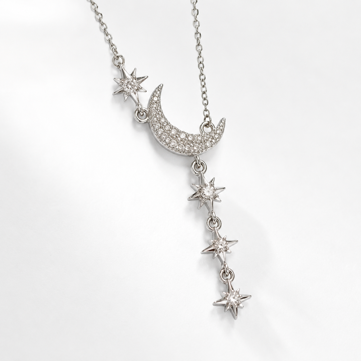 White Lace Chain Necklace