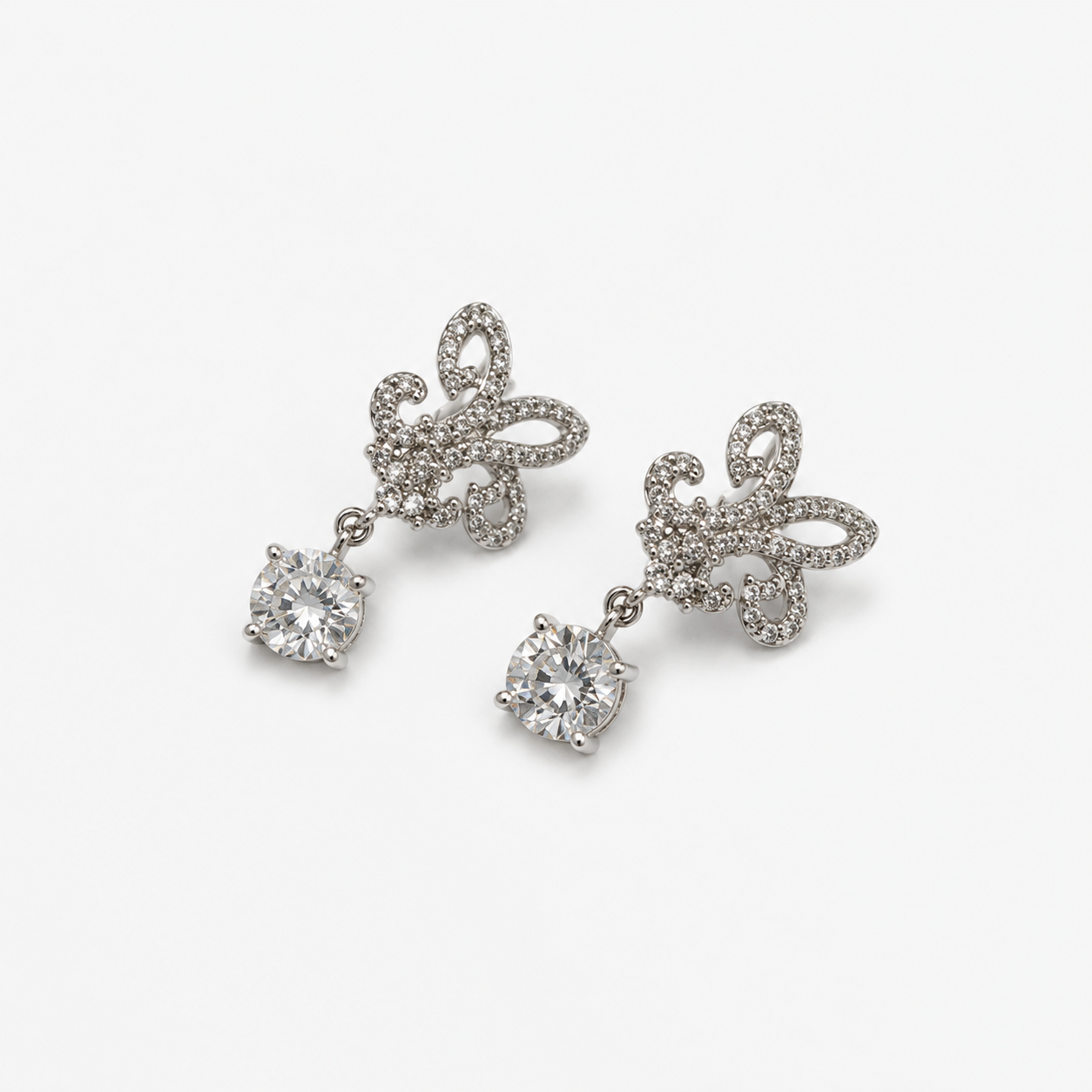 White Flower Earrings