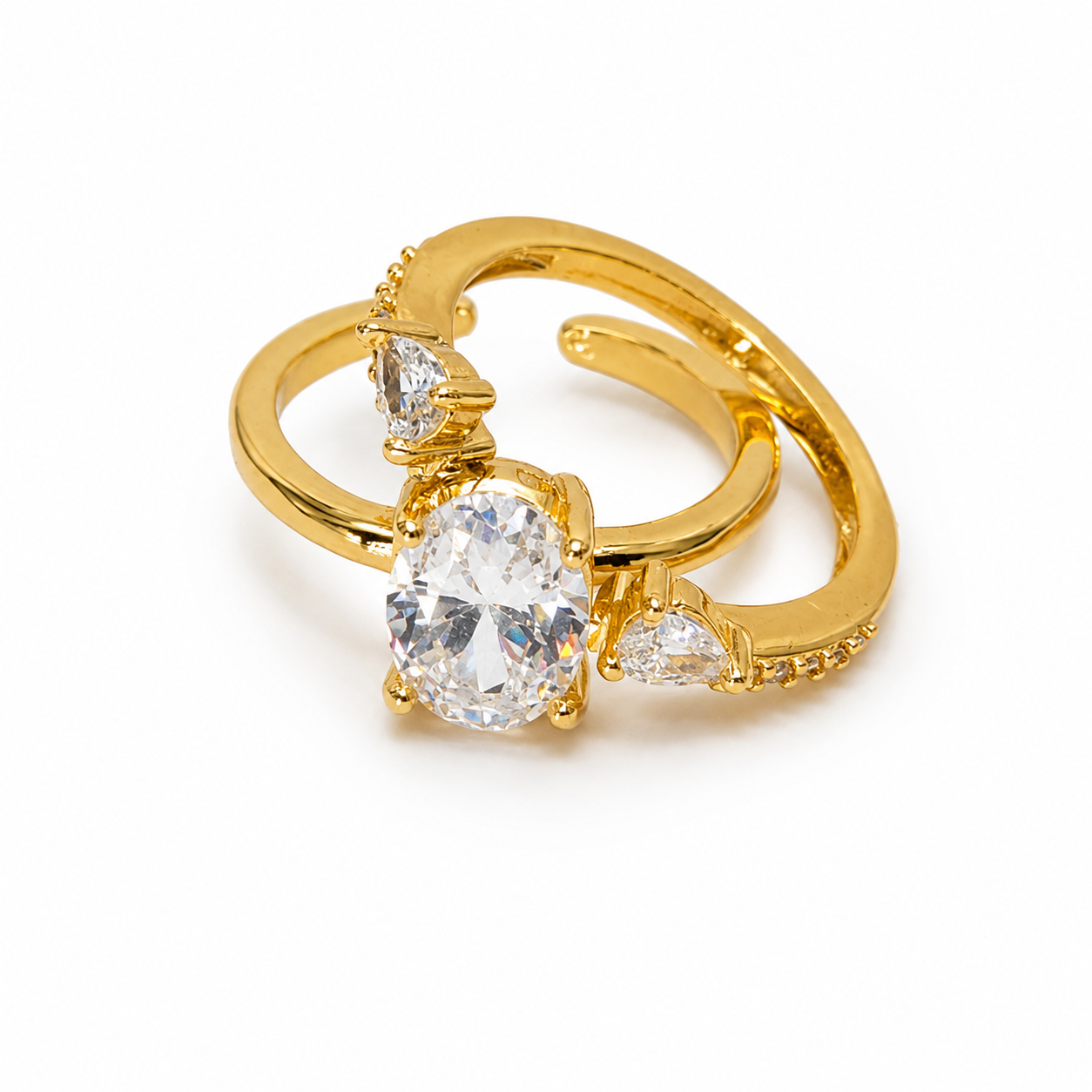 Layered Zircon Ring