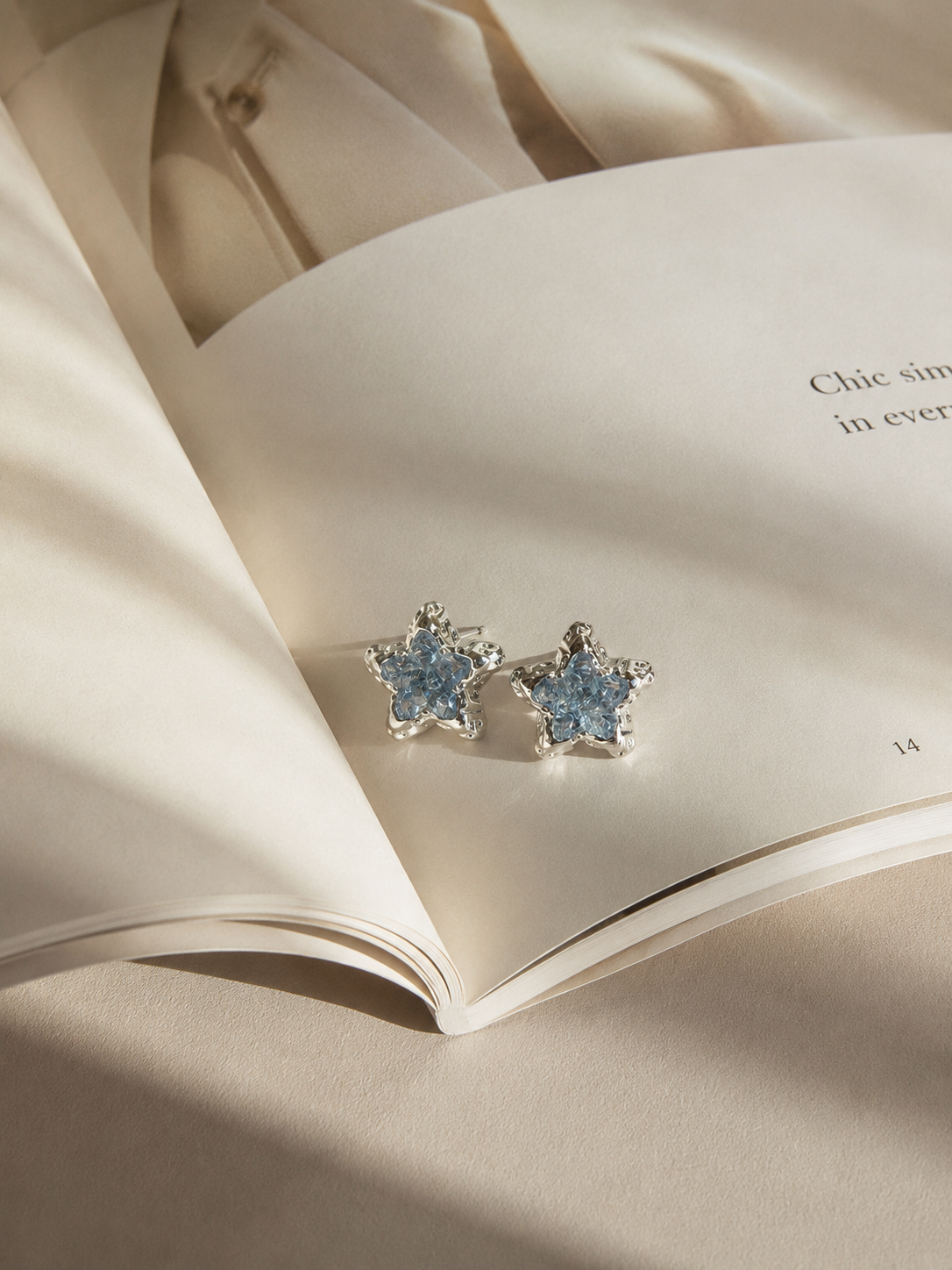 Glass Crystal Star Earrings