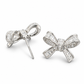 Golden Ribbon Bow Stud Earrings