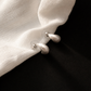 Silver Drop Brushed Earrings