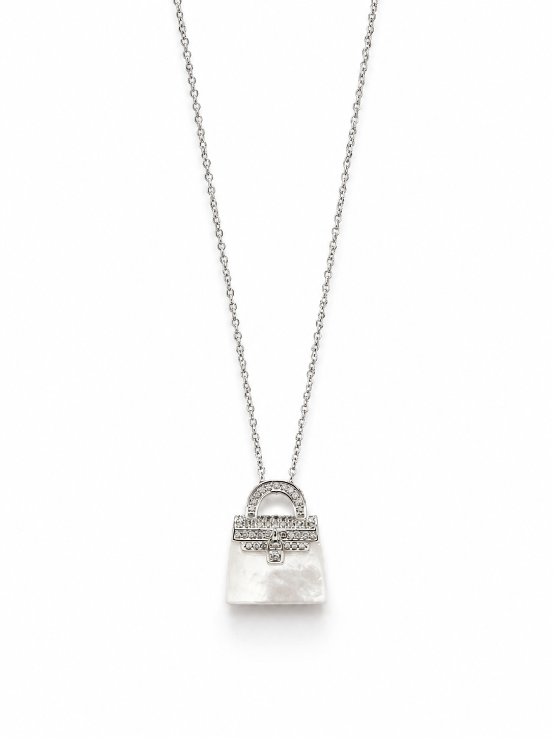 White Pearl Lace Necklace
