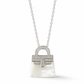 White Pearl Lace Necklace