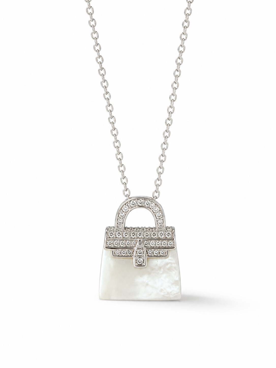 White Pearl Lace Necklace