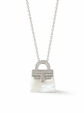 White Pearl Lace Necklace