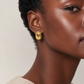 Silver Needle Gold-Tone Braided Earrings