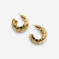 Silver Needle Gold-Tone Braided Earrings