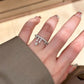White Zircon Minimal Ring
